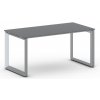 Kancelársky stôl PRIMO INSPIRE, 160x80 cm, sivostrieborná podnož, grafit