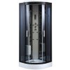 Aplomo Lucy čierny parný masážny sprchový box Rozmery rohu: 80x80cm, MO-0513ASBL
