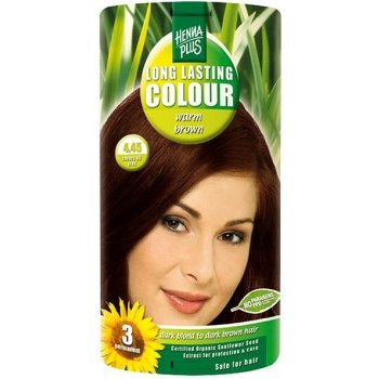 HennaPlus dlouhotrvající farba na vlasy Warm Brown - teplá hnedá 4.45