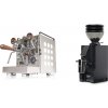 Rocket Espresso Appartamento, white, walnut + Eureka Mignon Zero 55s, BL black