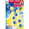 Bref Power Aktiv Lemon tuhý, WC blok, 4 x 50g