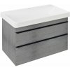 Sapho SITIA umývadlová skrinka 75,6x50x44,2cm, 2x zásuvka, dub strieborný SI080-1111