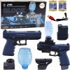 LEAN TOYS Automatická pištoľ Glock na vodné guličky, nabíjateľná - modrá