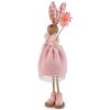 Veľkonočný zajačik s kvetom - 1 ks 2 pudrová