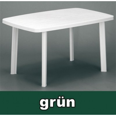 ProGarden Záhradný stôl štvorcový Faro 140 x 90 cm tmavozelený plast