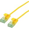 roline recycled material 21.45.3427 RJ45 sieťové káble, prepojovacie káble CAT 6A U/UTP 5 m žltá netienený, extrémne tenký, PVC plášť 1 ks; 21.45.3427