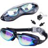 SADA plaveckých okuliarov s UV ochranou proti zahmlievaniu + štuple do uší a nosa SP0792 ZL