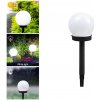 Solárna LED lampa do záhrady – biela guľa, 10 cm