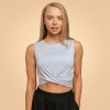 BeastPink Women‘s Breeze Cropped Top Dove - L
