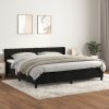 Box spring postel s matrací černá 200x200 cm samet Černý 3131161