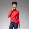 ALÉ Cyklistický dres s dlhým rukávom zimný - PRAGMA FONDO 3.0 LADY - červená XS