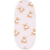 Bavlnené prestieradlo do kočíka New Baby Love Teddy Bear pink 35x75 cm