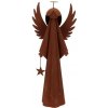 daan kromhout Hrdzavý antik plechový anjel s hviezdičkou Rusty Angel - 25*15*60 cm - daan kromhout