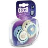 Lovi Dynamický utišujúci cumlík Night&Day chlapec (líška) 0-6m 2ks