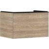 Hansgrohe Xelu Q Umývadlová skrinka, 50x78x55 cm, 1 zásuvka, prírodný dub/matná čierna 54056670-HG