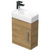 Kúpeľňová skrinka s umývadlom SAT Cube Way 1 40x47,5x20 cm dub Hickory mat CUBE320401DDH