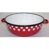 Metalac misa červená bodkovaná 24 cm