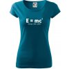 e = mc2 - coffee milk - Dámske tričko Pure - M ( Petrolejová )