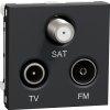 Schneider Electric Slovakia spol. s r.o. Unica - NU345054 - Zásuvka R/TV/SAT s F-konektorom koncová, 2M, Antracit