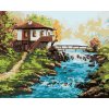 Diamantové maľovanie Diamondi - BULHARSKÝ DOM PRI RIEKE V HORÁCH, 40x50 cm, bez rámu a bez vypnutia plátna (606637A)
