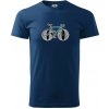 Narodeniny 60 rokov na bicykli - Klasické pánske tričko vyššej gramáže - 4XL ( Polnočná modrá )