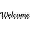 Vešiak na stenu do chodby WELCOME (Dizajnový kovový vešiak na stenu do predsiene)