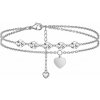 Swarovski e. retiazka na nohu so srdiečkom Have Love sel1078