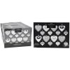HOMESTYLING Vánoční ozdoby srdce 16 ks 65/45 mm stříbrná KO-CAN302810