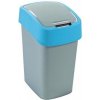 CURVER FLIP BIN 10L Odpadkový kôš 35 x 18,9 x 23,5 cm strieborná/modrá 02170-734