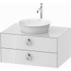 Duravit White Tulip skrinka 80x55x40.8 cm závesná kúpeľňová skrinka pod umývadlo biela WT499008585