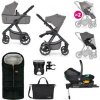 PETITE&MARS Kočík kombinovaný ICON 2v1 Dove Grey XXL RWS + Core Pro i-Size Black Grey + Báza