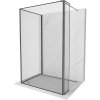 Mexen Kioto sprchová stena Walk-in 140 x 100 x 30 cm, čierny vzor, gun metal - 800-140-100-221-95-70-030