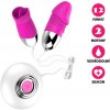 Tongue Shape růžové Vibrační duální vajíčko Silicone