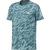 Pánske bežecké tričko adidas, OWN THE RUN AOP TEE M Tyrkysová,Biela XL
