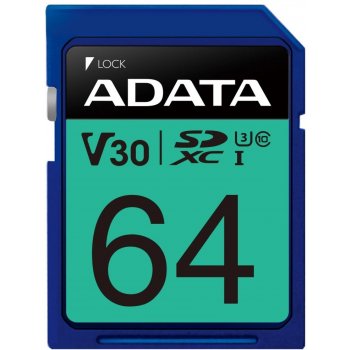 ADATA SDXC 64GB UHS-I U3 ASDX64GUI3V30S-R
