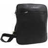 Grosso kožená pánska crossbody taška 22x28x6 cm čierna