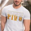 Tričko s potlačou PIVO Pánsky Biela 4XL
