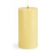 SIRIUS LED sviečka na batérie, vosk Sille, svetložltá, Ø 7,5 × 15 cm