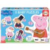 EDUCA Baby puzzle Prasiatko Peppa 2, 5v1 (3-5 dielikov)