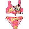 SunCity · Detské / dievčenské dvojdielne plavky Minnie Mouse s kvetinami - Disney Ružová
