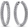 PANDORA náušnice Pavé kruhy 293016C01