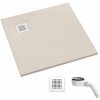 Schedpol Kalait Cashmere Stone štvorcová sprchová vanička 80x80 cm béžová 33100PKSTM2