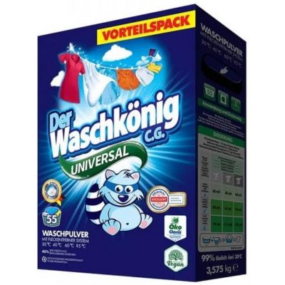 WaschKönig Universal prací prášek na praní bílého a světlého prádla 55 PD 3,575 kg