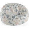 Sablio Sedací vak Cocoon Sivé kvetiny - 115 x 75 x 45 cm