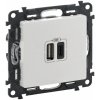 Legrand Slovensko, s.r.o. Valena Life - 753106 - 2xUSB nabíjačka A+C 3A 15W - Biela