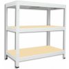 Kovový regál do pivnice Biedrax 50 x 60 x 120 cm, biely - 3 police MDF