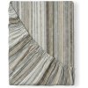 Kvalitex Bavlnené napínacie prestieradlo prúžok sivobéžový 220x200cm