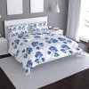 Sablio Obliečky Modré kvietie - 140x220 / 90x70