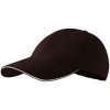 MALFINI Sandwich 6P - Čiapka unisex (kávová), Veľkosť nastaviteľná