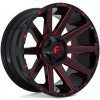 FUEL Fuel 1Pc D643 Contra 10x20 8x165 ET-18 Gloss Black Red Tinted Clear 125.1